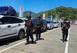Amankan Jalur Mudik Pelabuhan Merak, Polda Banten Terjunkan Satgas Gegana Brimob