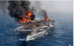 Terpaksa Mundur, Kapal Induk AS USS Gerald Ford Terbakar