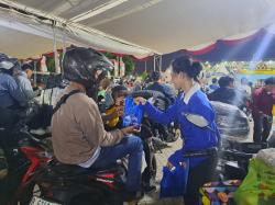 Posko Mudik di Pelabuhan Ciwandan Didominasi Pemotor dan Sopir Angkutan Barang