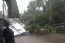 Listrik Padam dan Jalan Tertutup, Pohon serta Tiang Listrik Tumbang di Cicalengka