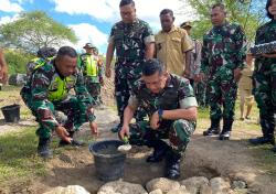 Danrem 161 Wira Sakti Pimpin Groundbreaking Jembatan Gantung Garuda di  Desa Kiuola TTU
