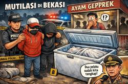 Freezer Kios Ayam Geprek ini Simpan Misteri Mutilasi, 2 Pelaku Ditangkap Polisi