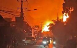 SPBE Cimuning Bekasi Terbakar Hebat, 12 Orang Luka Bakar dan Terdengan Beberapa Kali Ledakan