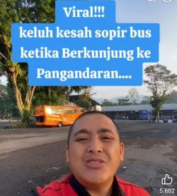 Viral! Sopir Bus Curhat Soal Parkir Pangandaran, Fasilitas Minim Jadi Sorotan