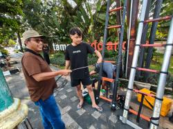 Insiden Kabel Internet di Dekat Rumdin Bupati Sragen, Diduga akibat Tertarik Kendaraan Besar