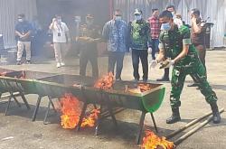 Kejari Indramayu Musnahkan Barang Bukti 173 Perkara, Kasus Narkotika Masih Dominan