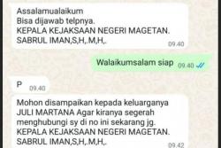 Catut Nama Kajari, OTK Teror Keluarga Tersangka Korupsi Pokir DPRD Magetan