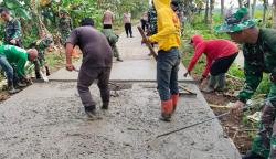 TNI AD-AU Gerak Cepat, Progres Jalan TMMD Sragen Tembus 20 Persen