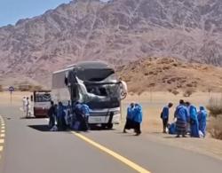 Bus Jemaah Haji Asal Probolinggo Kecelakaan di Madinah, Sejumlah Penumpang Luka