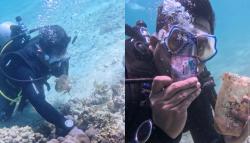 Kapolres Barru Terjun ke Laut, Bersihkan Sampah Plastik di Pulau Dutungan