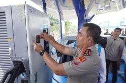 SPKLU Ultra Cepat Masuk Mapolda Sumut, Ngecas Tak Sampai 30 Menit 