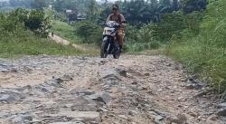 Jalan Poros Katibung–Way Sulan Hancur Parah, Warga dan Pelajar Pertaruhkan Nyawa Tiap Hari