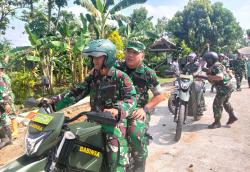 Naik Motor Listrik, Danrem 074/Warastratama Blusukan Cek Lokasi TMMD Kodim Sragen