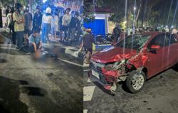 Brak! Motor Drag Tanpa Lampu vs Mobil Tabrakan di Jalan Kota Bojonegoro, Begini Kronologinnya