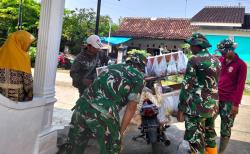 Semringahnya Pedagang Sayur Keliling Dagangannya Laris Manis Diborong Satgas TMMD
