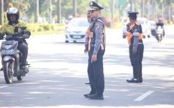 Razia Gabungan di Jalan  Sudirman Pekanbaru, Ratusan Kendaraan  Kena Tilang 