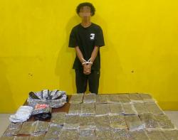 Bawa Puluhan Paket Ganja ke Sorong, BYM Ditangkap Tim Brasko Satresnarkoba di Pelabuhan