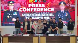 Satreskrim Polres Kediri Kota Tangkap Pelaku Spesialis Pecah Kaca Mobil 13 TKP Lintas Kota