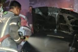 Kebakaran Mobil di Indramayu Hanguskan Sedan Suzuki Baleno Milik Warga Jatibarang