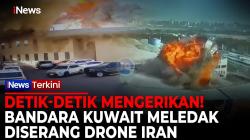 Detik-Detik Mencekam! Bandara Internasional Kuwait Diguncang Ledakan Drone Iran, Puluhan Terluka