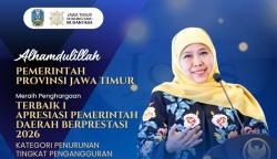Raih Penghargaan Kemendagri Penurunan Pengangguran, Khofifah: Hasil Sinergi Semua Elemen