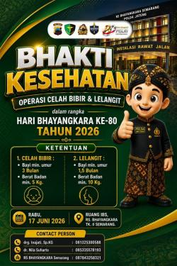 Sambut Hari Bhayangkara ke-80, Polda Jateng Gelar Operasi Gratis Bibir Sumbing, Catat Jadwalnya