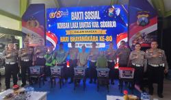 Polresta Sidoarjo Bagikan 500 Paket Sembako untuk Warga Kurang Mampu dan Ojol
