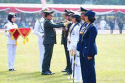 Panglima TNI Pimpin Upacara Prasetya Perwira Diktukpa TNI Integratif di Akmil, Ini Harapannya