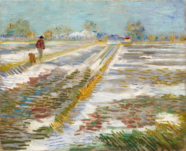 Lukisan 'Landscape with Snow' karya Vincent Willem van Gogh