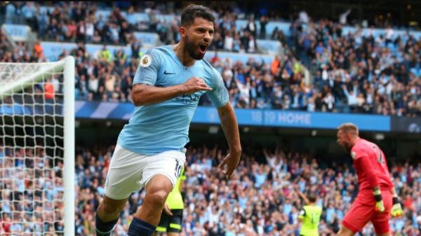 Striker Manchester City, Sergio Aguero (Foto: Manchester Evening)
