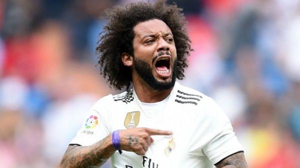 Marcelo Pemain Real Madrid Marcelo beraksi ketika timnya mengalahkan Real Zaragoza 4-0 pada babak 16 besar Copa del Rey di Estadio de la Romareda, Kamis (30/1/2020) dini hari WIB. (Foto: AFP)
