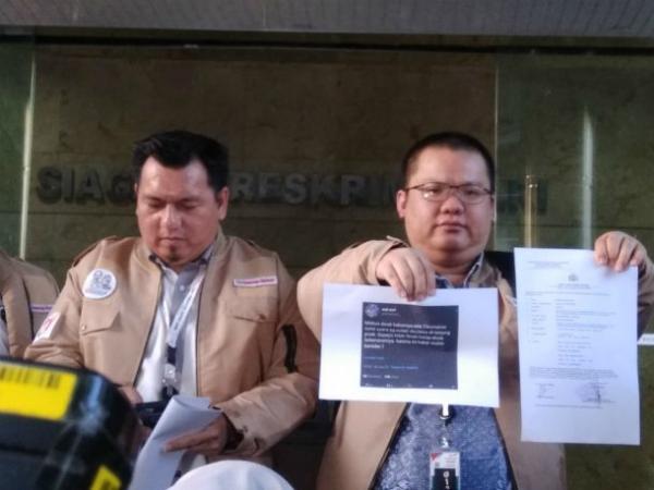 TKN Jokowi-Ma'ruf Amin melaporkan Andi Arief ke Bareskrim Polri, Jakarta, Kamis (3/1/2019). (Foto: iNews.id/Felldy Utama)