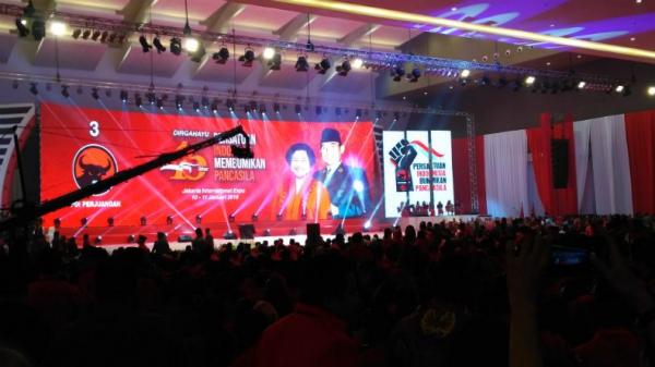 HUT ke-46 PDIP sekaligus rakornas di JIExpo Kemayoran, Jakarta Pusat, Kamis (10/1/2019). (Foto: Istimewa)