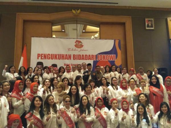 Deklarasi Bidadari Jokowi di Hotel Aryaduta, Jakarta Pusat, Rabu (6/2/2019). (Foto: iNews.id/Ilma de Sabrini)