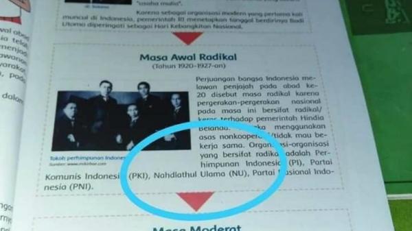 PBNU menuntut Kemendikbud bertanggung jawab terkait terbitnya buku pelajaran kelas V SD/MI yang menyebutkan NU sebagai organisasi terlarang. (Foto: Istimewa)