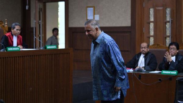 Terdakwa kasus korupsi proyek PLTU Riau-1 Sofyan Basir. (Foto: Antara/Sigid Kurniawan)