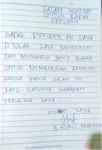 Baiq Nuril tulis surat ke Presiden Jokowi menagih janji soal amnesti. (Foto: Okezone)