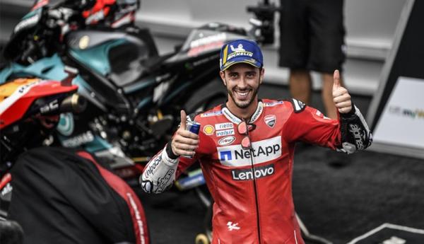 Andrea Dovizioso 4 Duet Pembalap Ducati Corse Danilo Petrucci dan Andrea Dovizioso. (Foto: AFP)