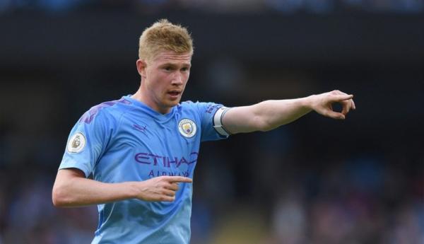 Kevin De Bruyne 1 Pemain Manchester City Kevin De Bruyne beraksi saat timnya kalah 0-1 dari Manchester United di Etihad Stadium pada leg kedua semifinal Piala Liga Inggris, Kamis (30/1/2020) dini hari WIB. (Foto: AFP)