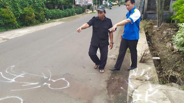Lokasi kecelakaan mahasiswa UIN Jakarta, Nurul Faqih, Minggu (1/12/2019).