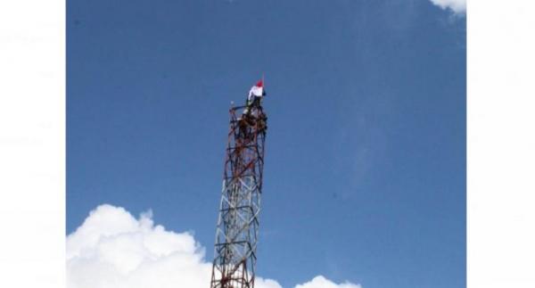 Bendera Merah Putih Berkibar di Asmat, Papua. (Foto:Istimewa)