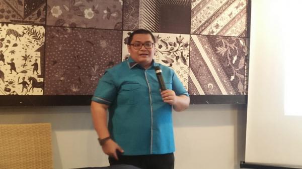 Direktur Eksekutif Median, Rico Marbun di Jakarta Pusat, Senin (16/12/2019). (Foto: iNews.id/Monica)