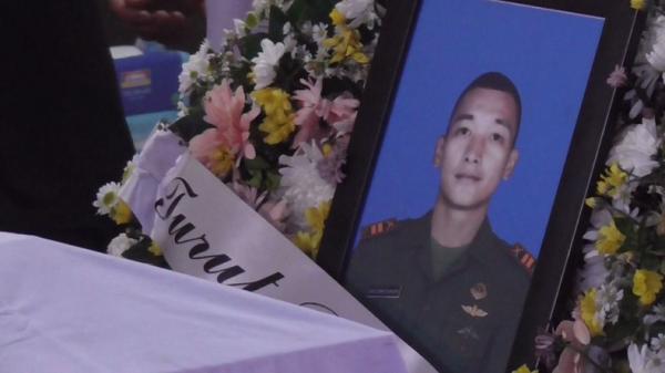 Suasana di rumah duka almarhum Lettu Erizal Zuhri Sidabutar di Sidikalang, Kabupaten Dairi, Sumut, Jumat (20/12/2019). (Foto: iNews/Irwansyah Sitepu)