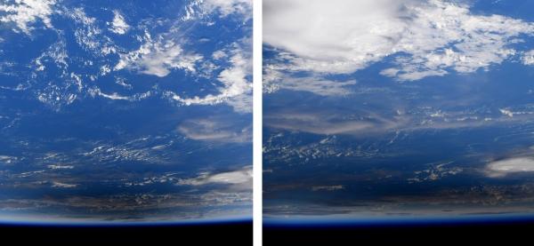 Penampakan Bumi Gerhana Matahari Cincin (Foto: Twitter/Jessica Meir)