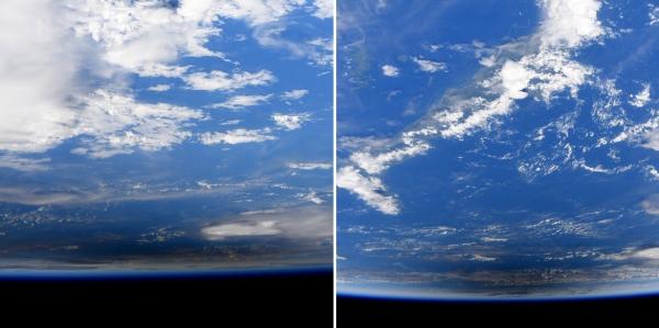 Penampakan Bumi saat Gerhana Matahari Cincin (Foto: Twitter/Jessica Meir)