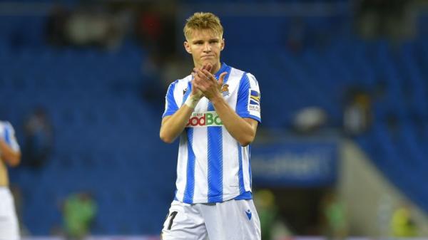 Pemain Real Socieada Martin Odegaard. (Foto: AFP)