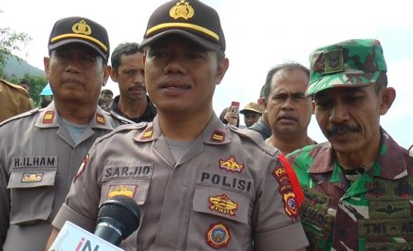 Kapolsek Argapura Iptu Sarijo, Selasa (31/12/2019) (Foto: iNews/ M Zeni)