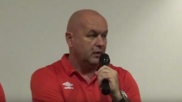 Bojan Hodak Pelatih PSM Makassar Bojan Hodak saat diperkenalan di Hotel Arya Duta, Makassar, Senin (6/1/2019).  (Foto: Leo Muhammad Nur)