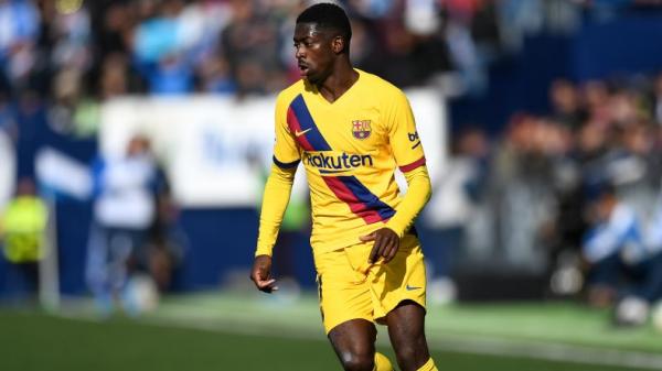 Pemain Barcelona Ousmane Dembele. (Foto: AFP)
