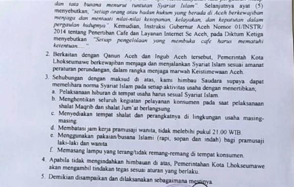 Imbauan Pemkot Lhokseumawe di Aceh